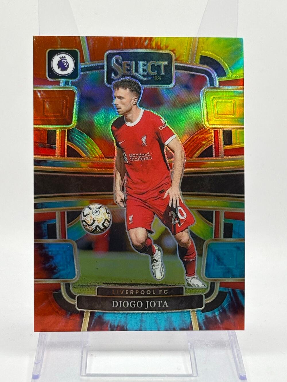 2023-24 Panini Select EPL Diogo Jota Tie-Dye Prizm Refractor 16/49 SP Liverpool